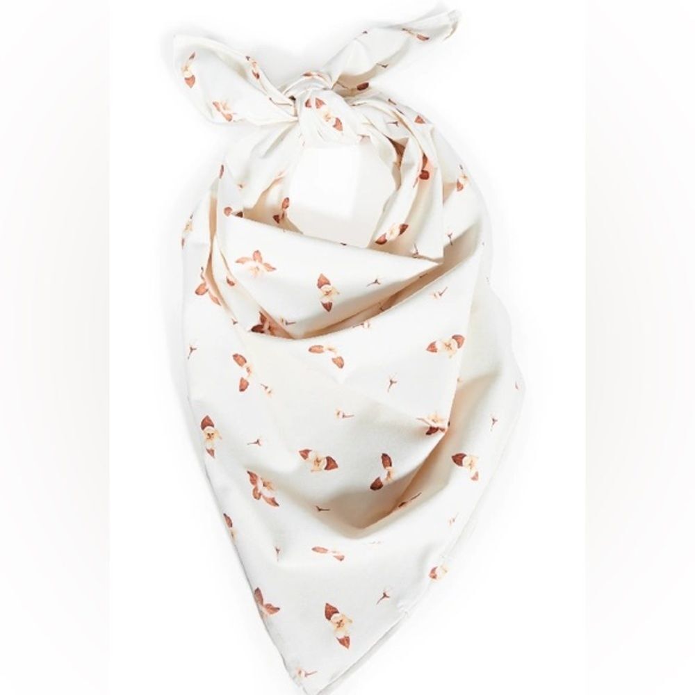 Weworewhat Flowers Bandana Head Scarf Nwot We Wore What Cream Microfloral